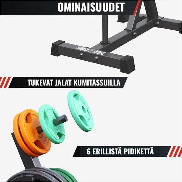 Kettahoidik 30/31 mm raskusketastele, must, 200 kg
