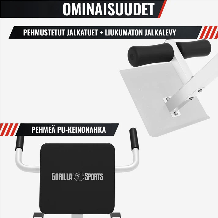 Reguleeritav seljapink tugikäepidemetega, valge