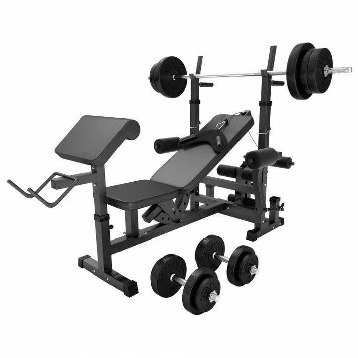 Reguleeritav tõstepink + 100 kg kangikomplekt, Black Edition