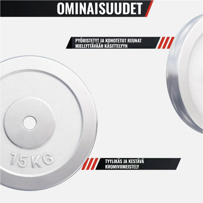 Kroomitud raskusketas 15 kg 30 mm