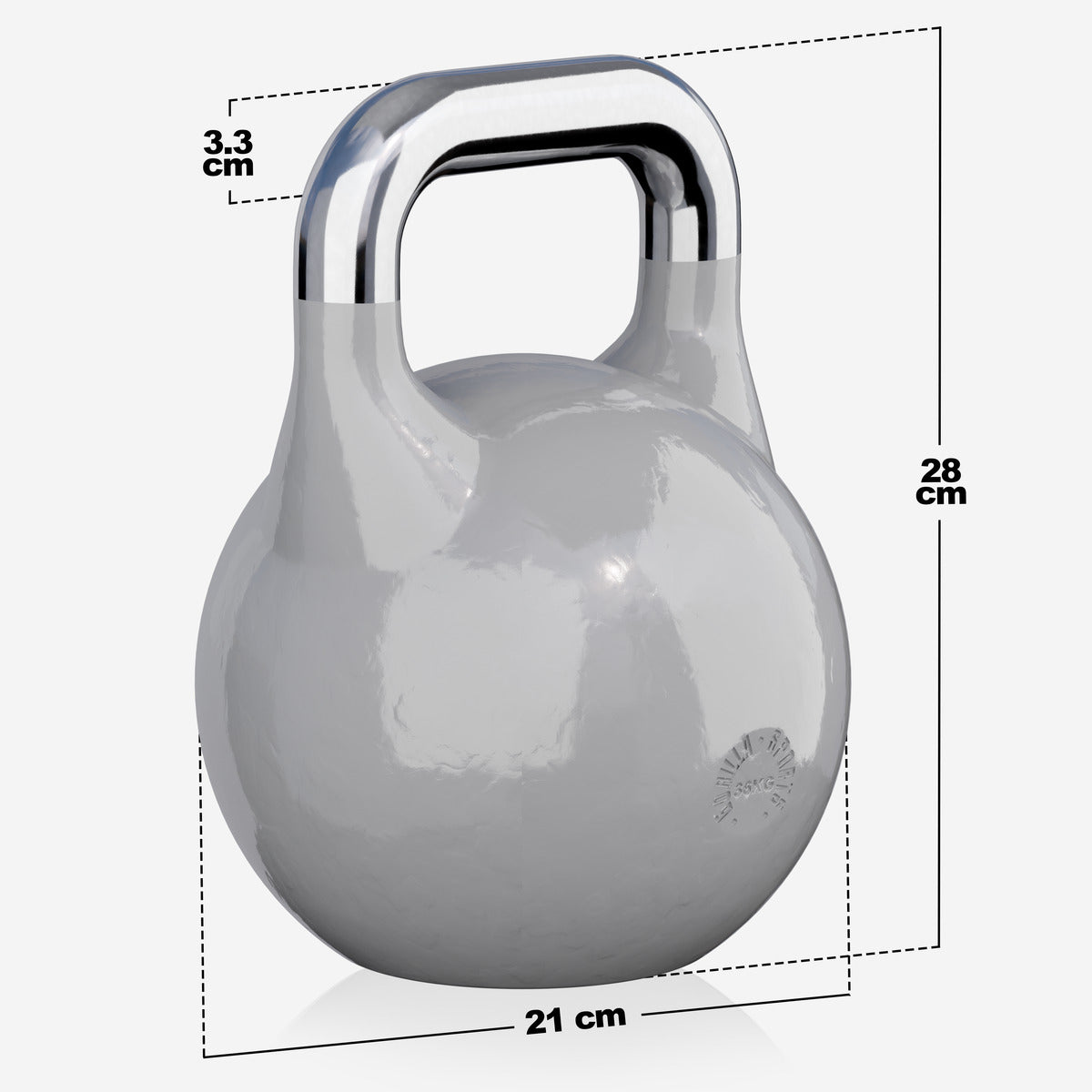Võistlussangpomm 36 kg, hall, valatud terasest