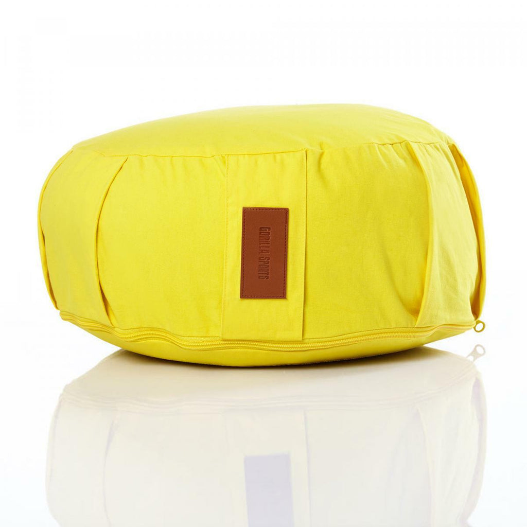 Puuvillane joogapadi 34 x 18 cm, kollane