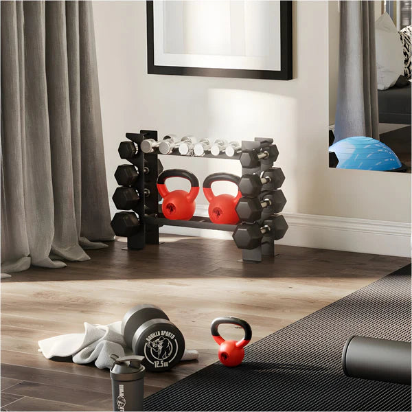 Hantli- ja sangpommiriiul 2 taset, max 300 kg