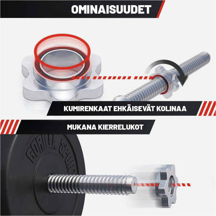 Kokkupandav jõutõstepink + 100 kg kangikomplekt