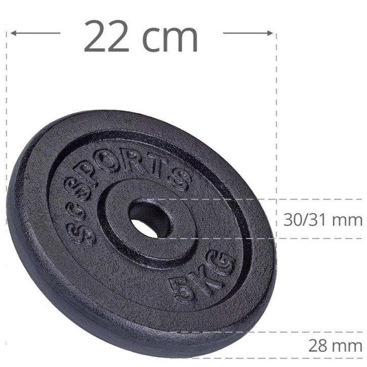 ScSPORTS raskuskettad 4 x 5 kg, 30 mm