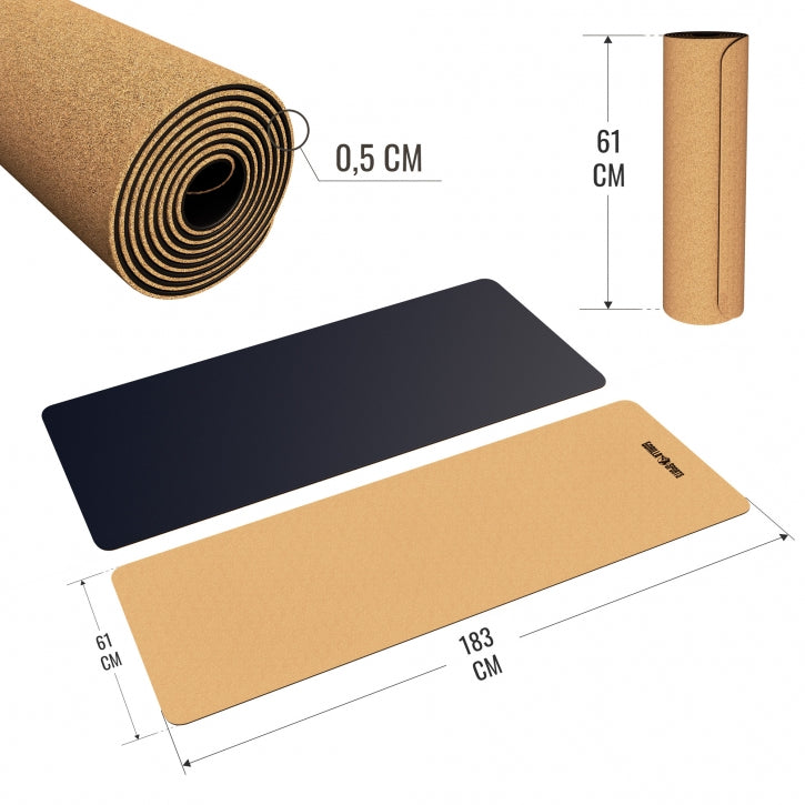 Libisemiskindel joogamatt 5 mm TPE 183 x 61 cm