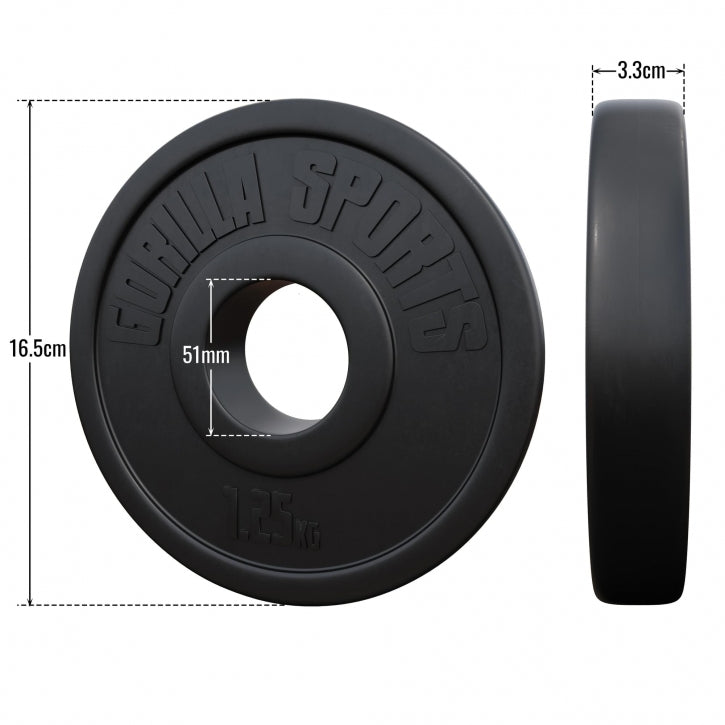 Vinüülkattega raskusketas 1,25 kg 50 mm