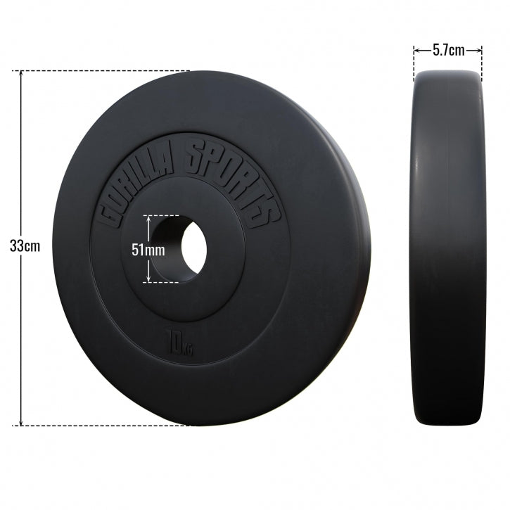 Vinüülkattega raskusketas 10 kg 50 mm