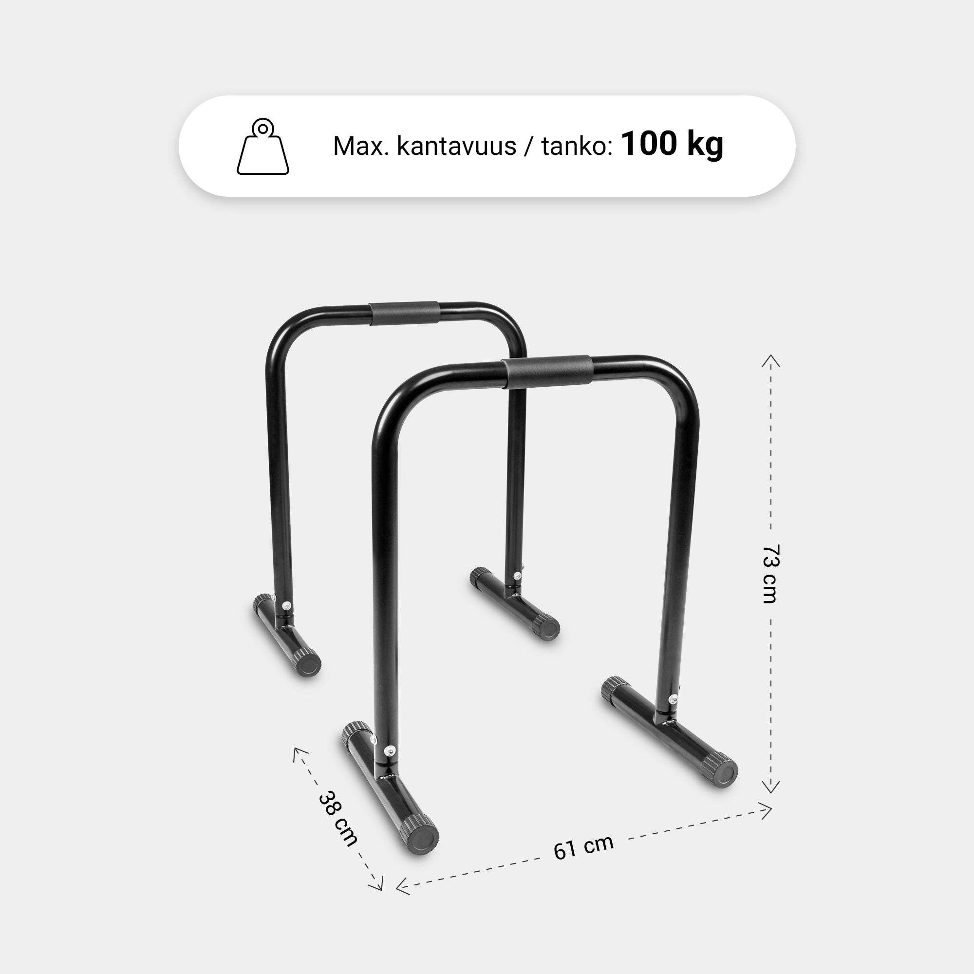 Rööbaspuud / toengpuud koju 73 cm keharaskusega treeninguks