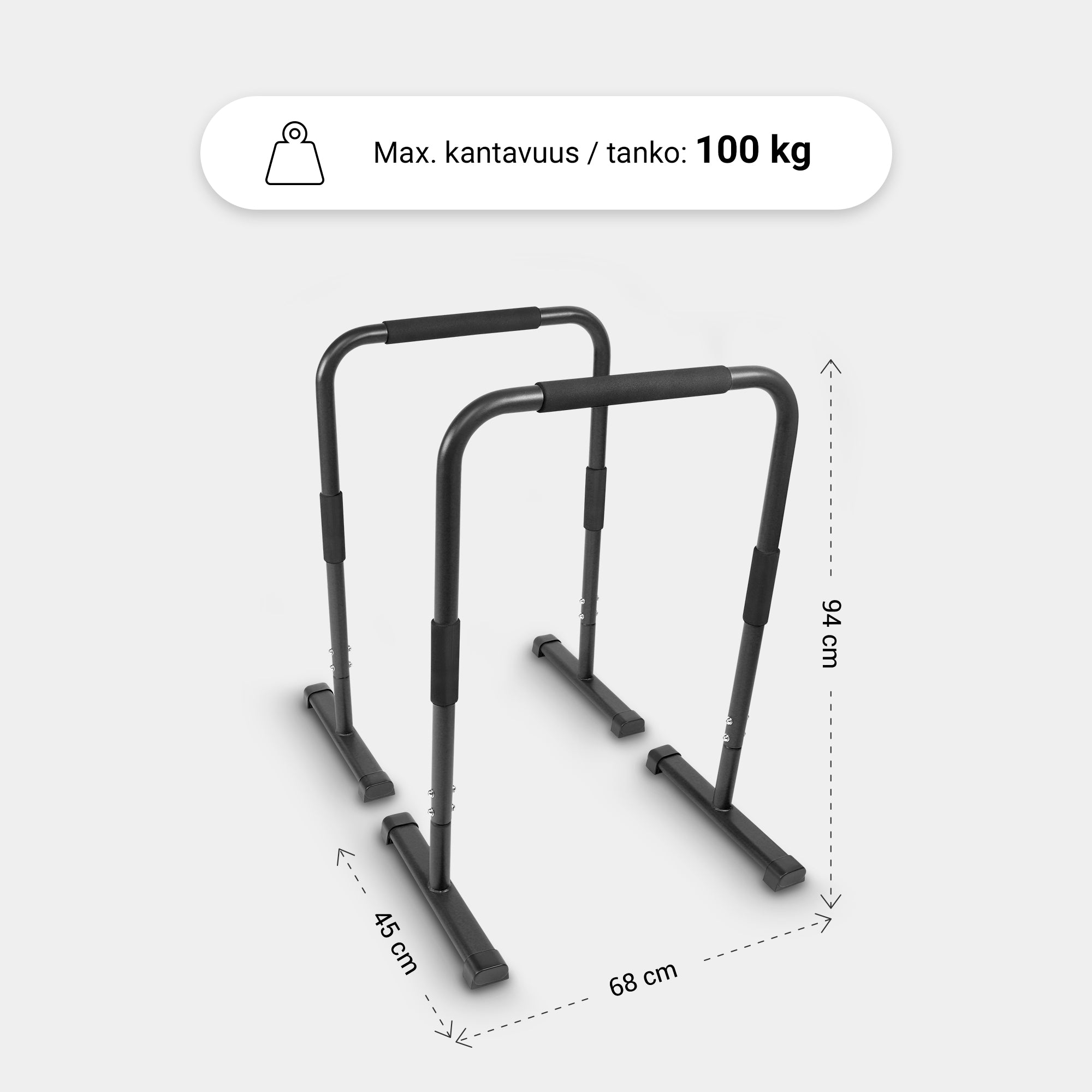 Rööbaspuud / rööbaspuud koju 94 cm keharaskusega treeninguks