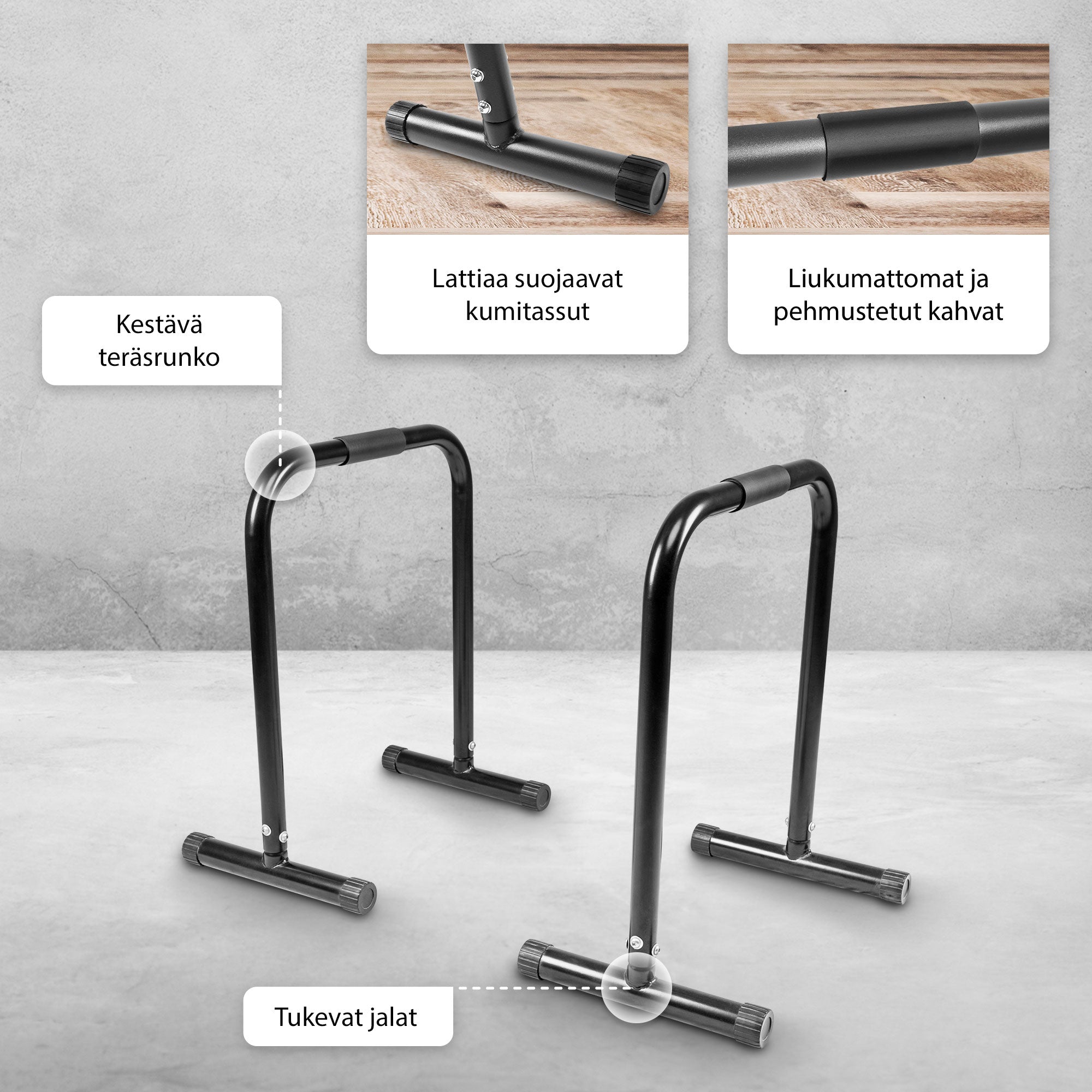 Rööbaspuud / toengpuud koju 73 cm keharaskusega treeninguks