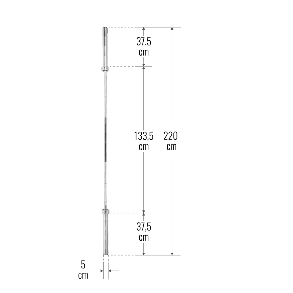 Olümpia kang 220 cm 20 kg vedruklambritega