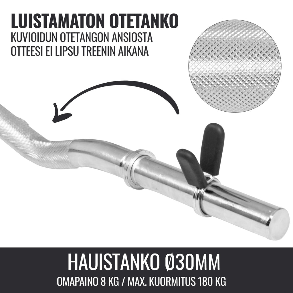 Kangikomplekt 30 mm vedrulukustitega, 4 kangi