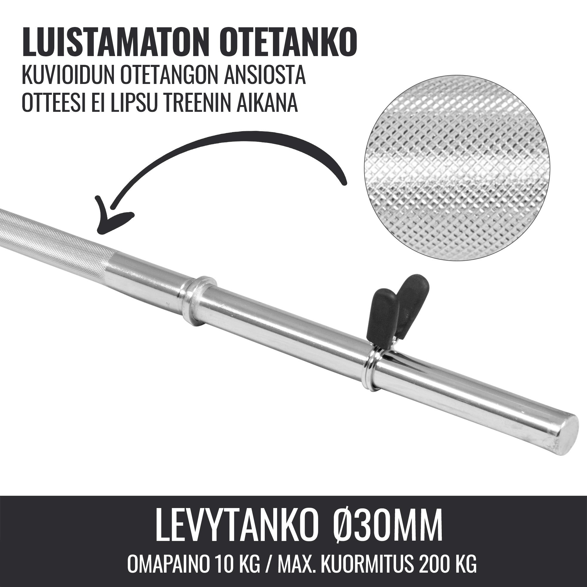 Kangikomplekt 30 mm vedrulukustitega, 4 kangi