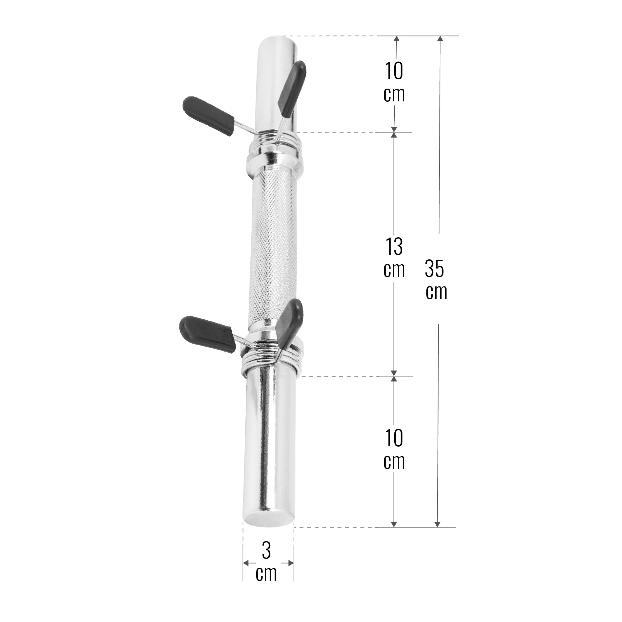Vedrulukkudega hantlikangid 30 mm, 35 cm, 2 tk