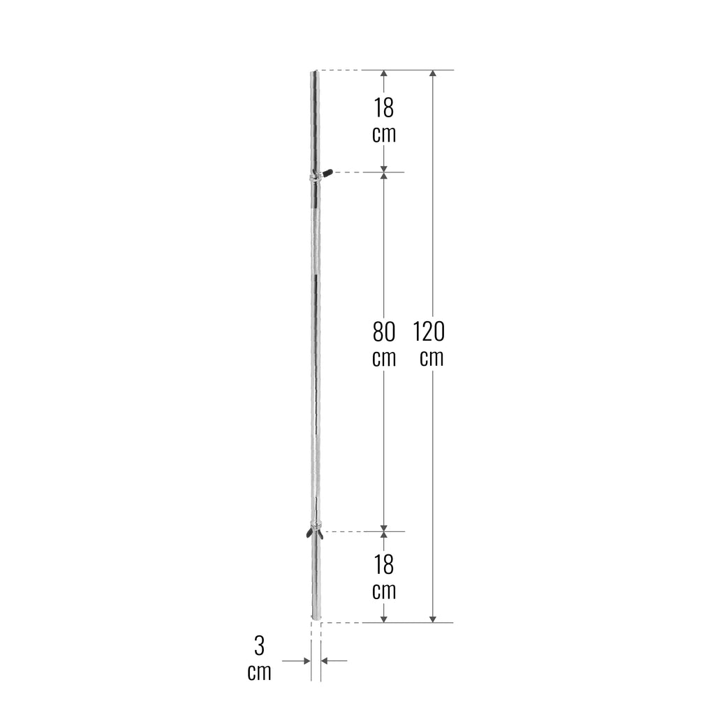 Sirge kang 120 cm vedruklambritega, 30 mm