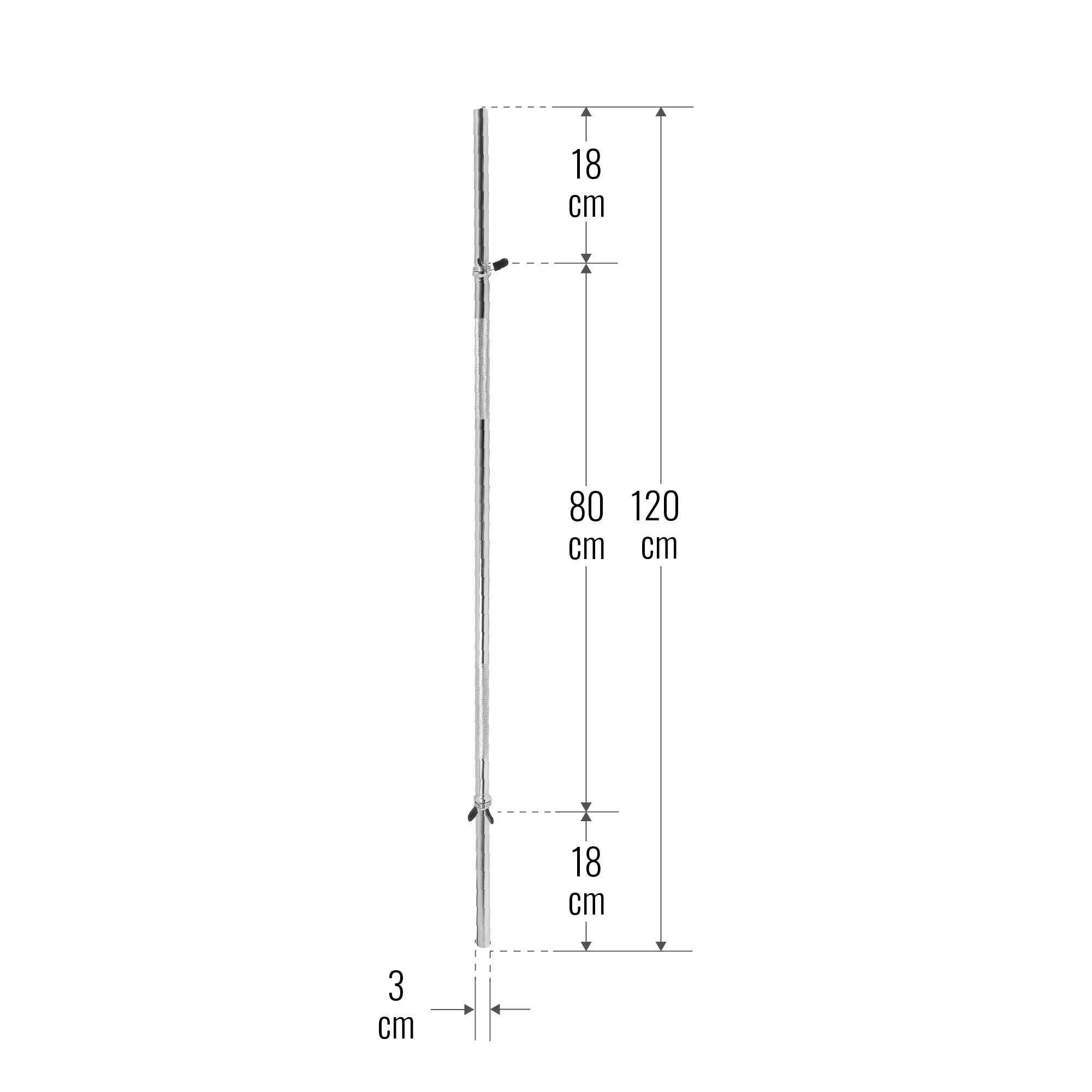 Sirge kang 120 cm vedruklambritega, 30 mm