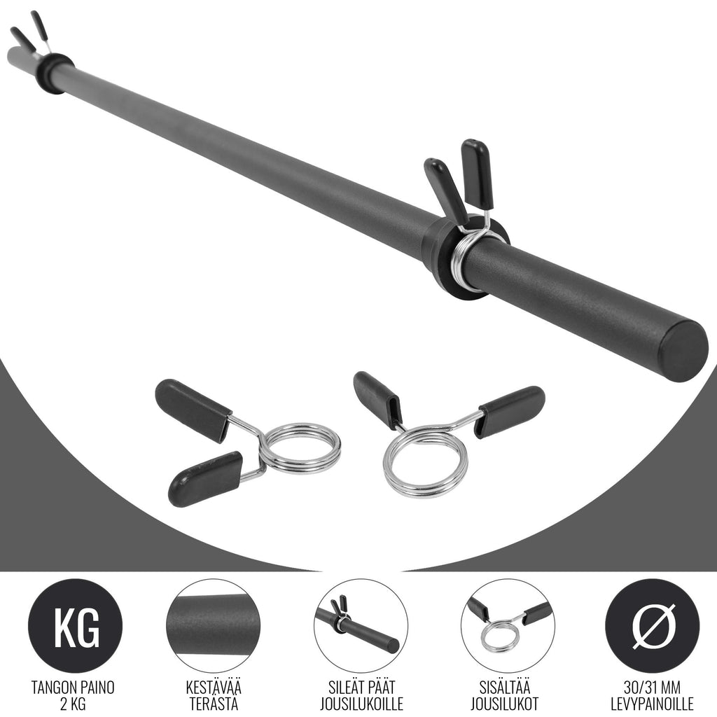 Aeroobika-/pump-kang 130 cm – vedruklambritega, must