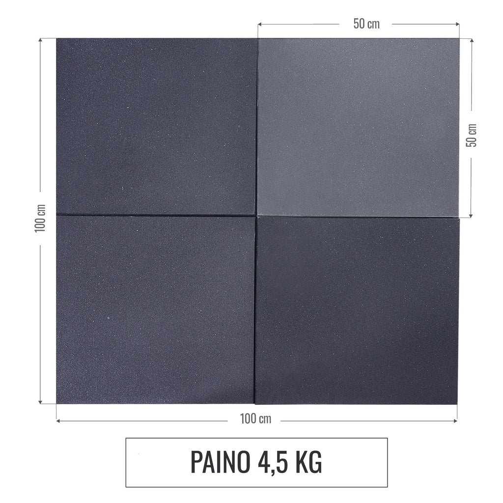 Kummist kaitsematid 50 x 50 x 2 cm, 4 tk