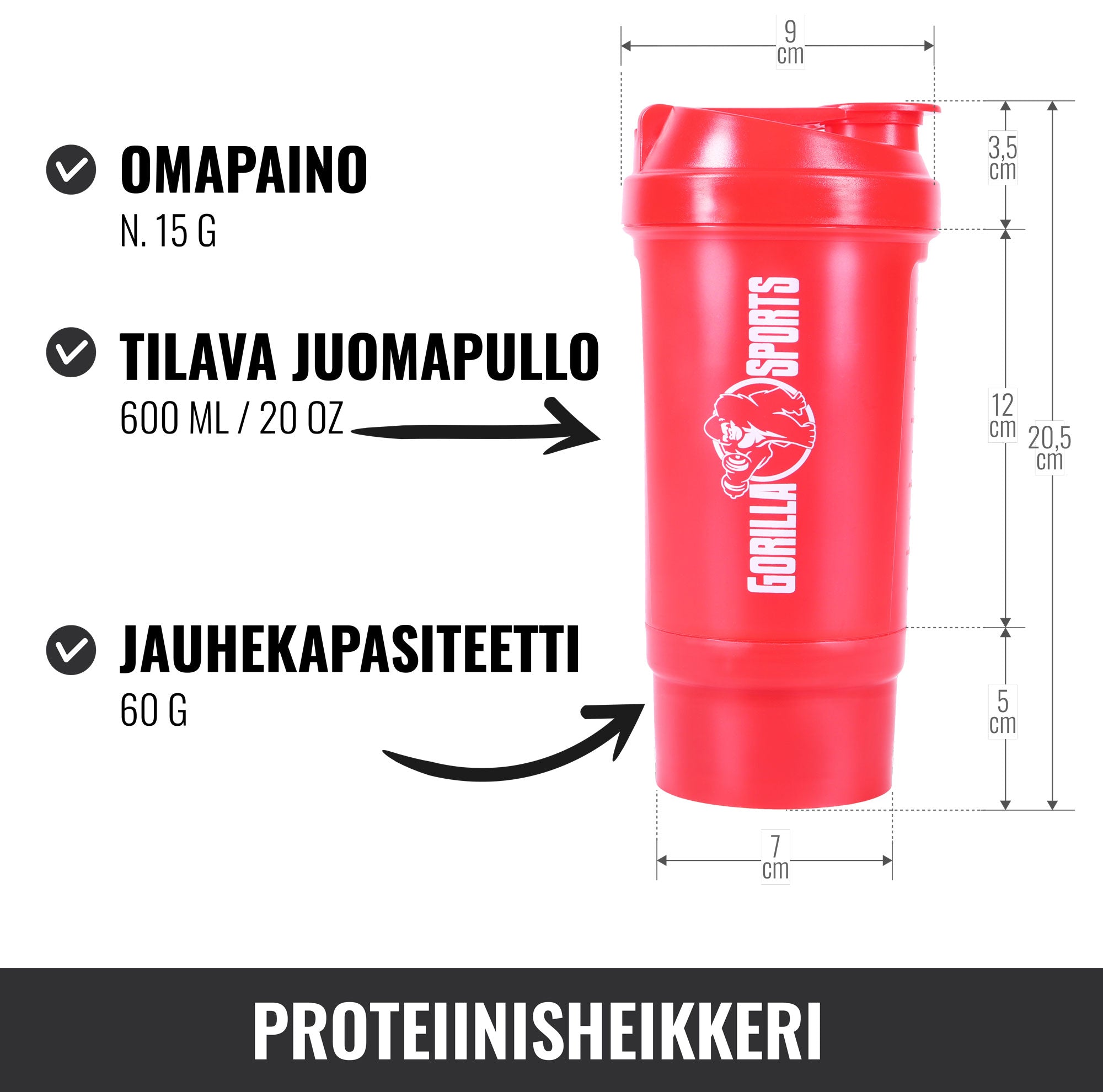 Šeiker pulbrisahtliga 500 ml