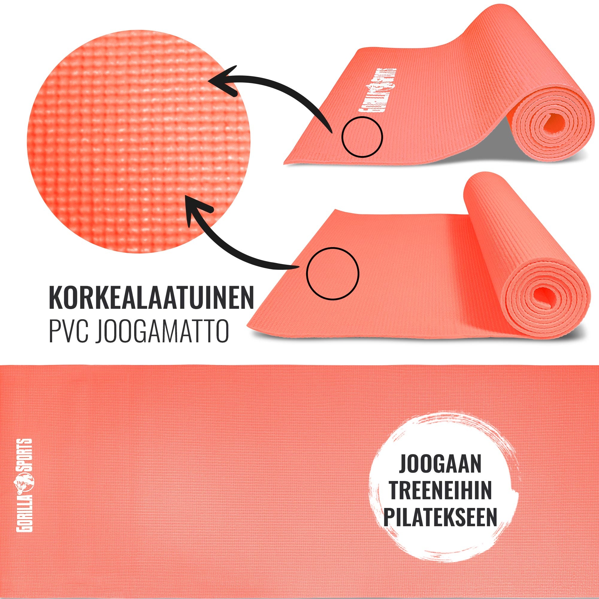 Joogamatt 5 mm 180 x 60 cm kanderihmaga
