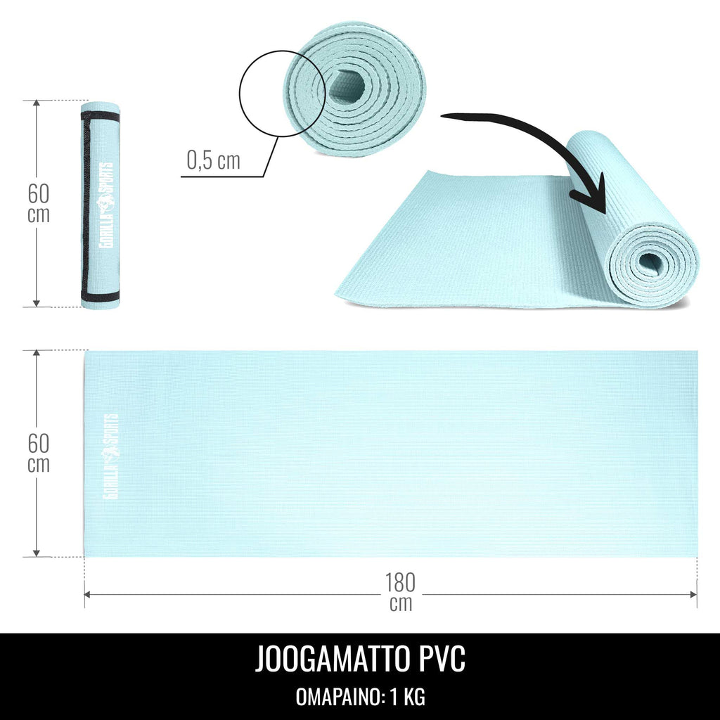 Joogamatt 5 mm 180 x 60 cm kanderihmaga