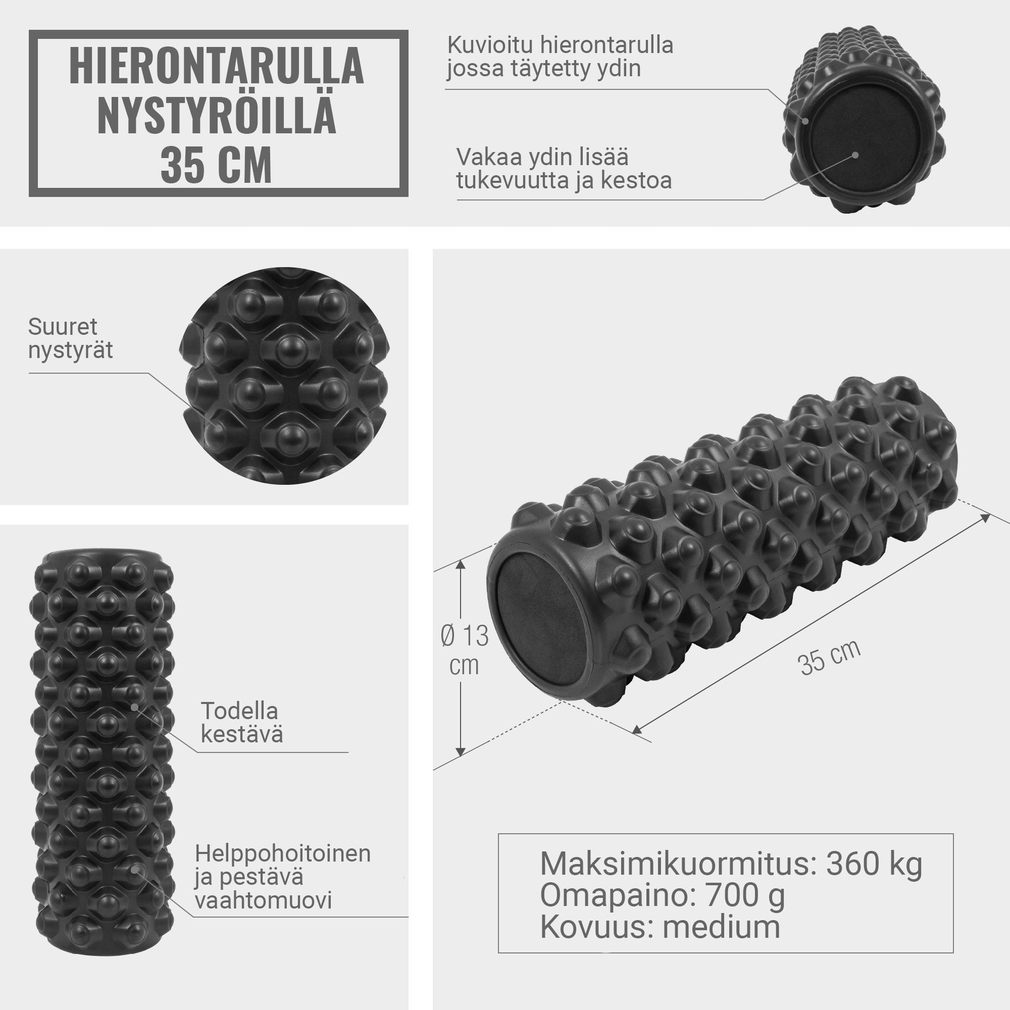 Foam Roller PRO massaažirull 35 x 13 cm