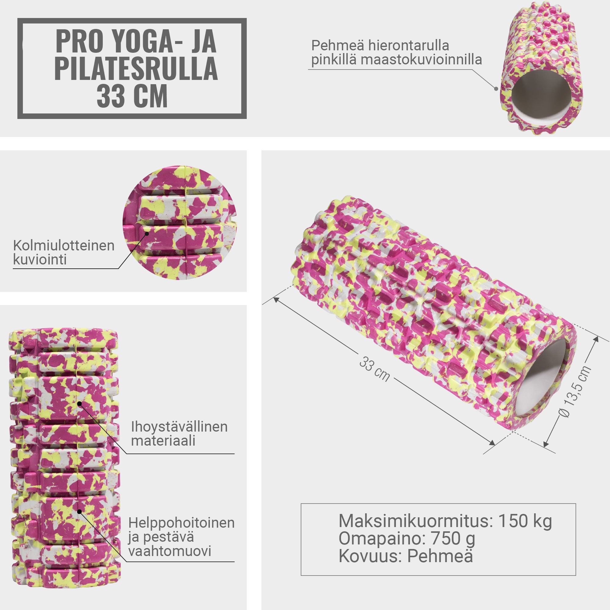 Foam Roller massaažirull 33 x 13 cm