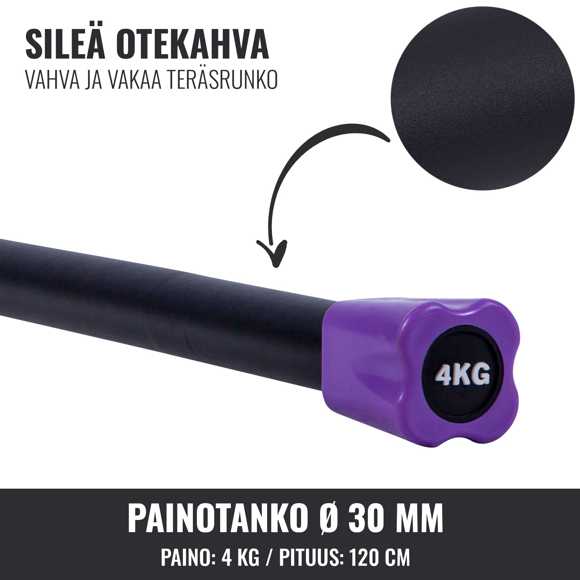 Aeroobika Bar 1–10 kg – fikseeritud raskusega rühmatreeningu kang