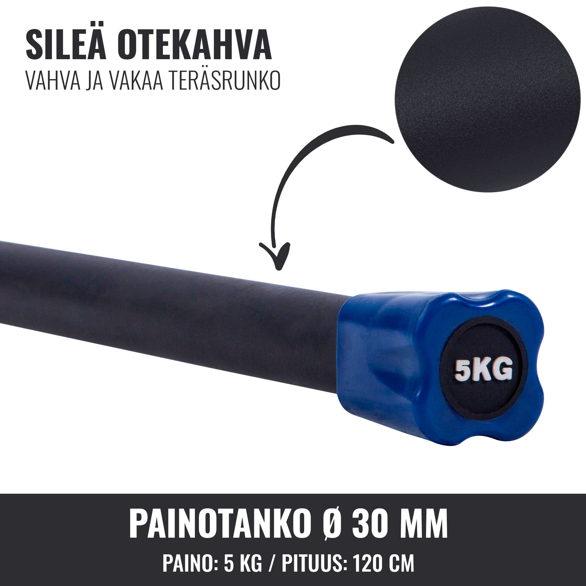 Aeroobika Bar 1–10 kg – fikseeritud raskusega rühmatreeningu kang