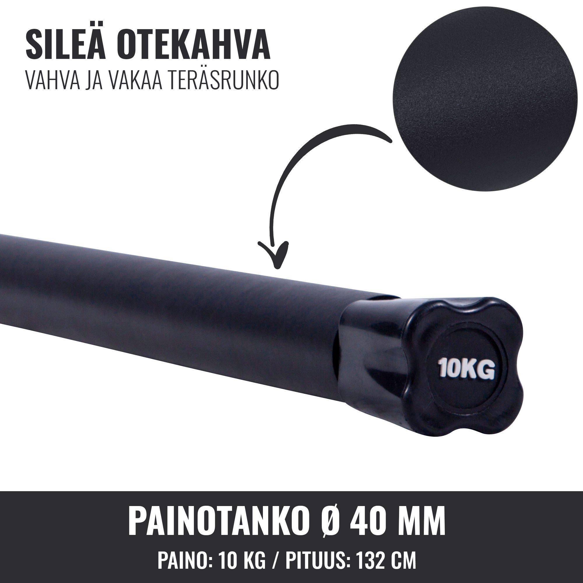 Aeroobika Bar 1–10 kg – fikseeritud raskusega rühmatreeningu kang