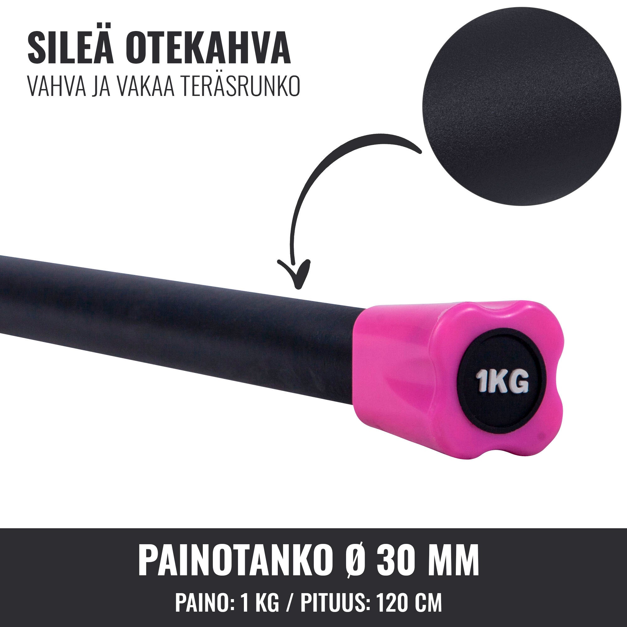 Aeroobika Bar 1–10 kg – fikseeritud raskusega rühmatreeningu kang