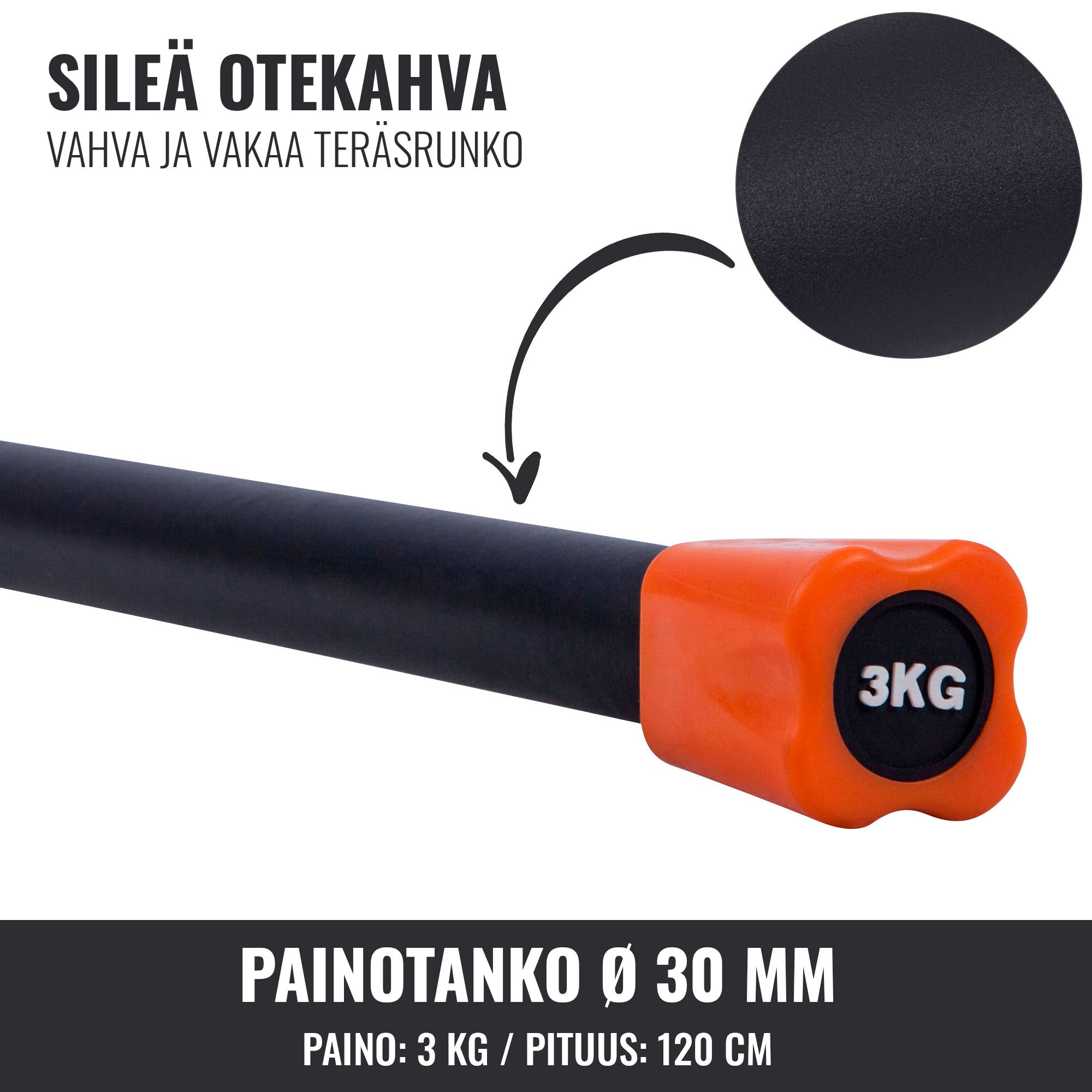 Aeroobika Bar 1–10 kg – fikseeritud raskusega rühmatreeningu kang