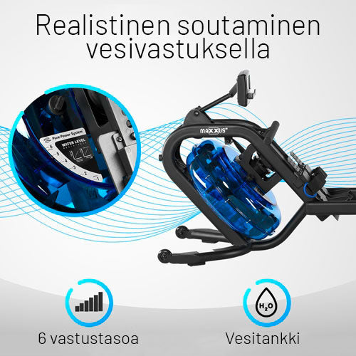 River AXR PRO veetakistusega sõudeergomeeter