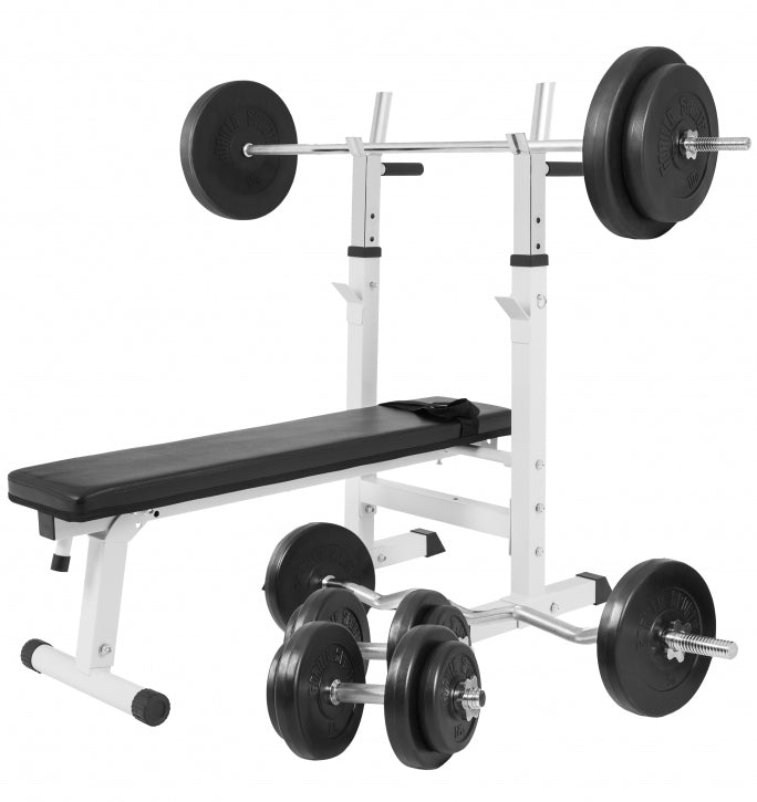 Reguleeritav tõstepink 100 kg raskuskomplektiga