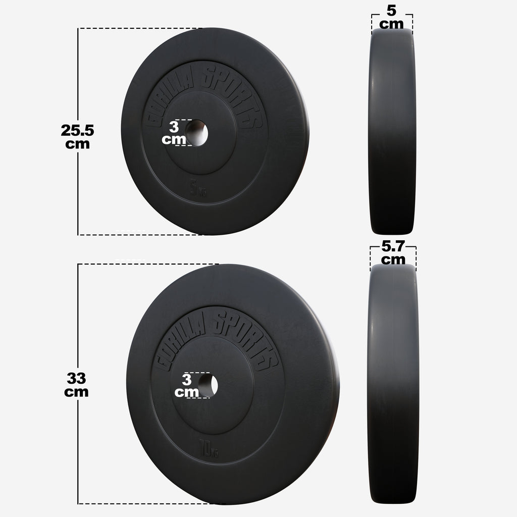 Vinüülkattega kettakomplekt 30 kg 30 mm