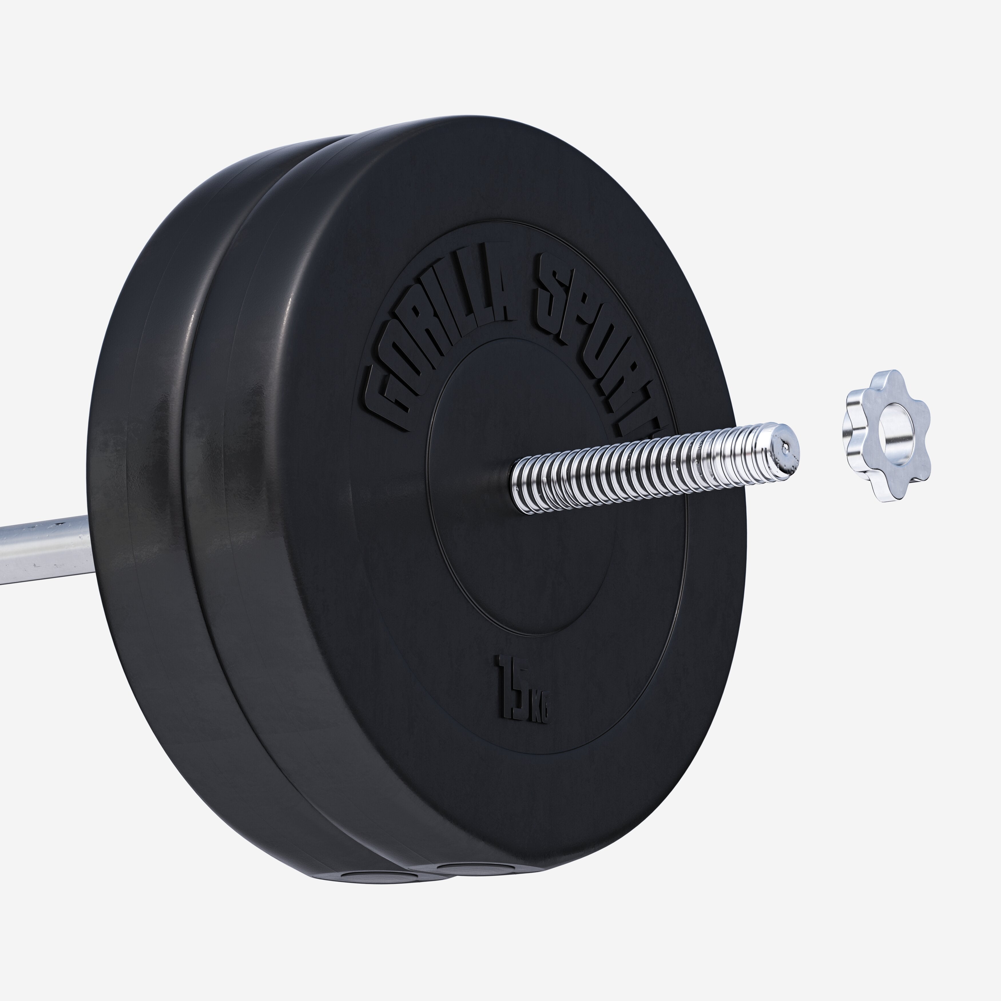 Vinüülraskuskettad 2 x 15 kg, 30 mm