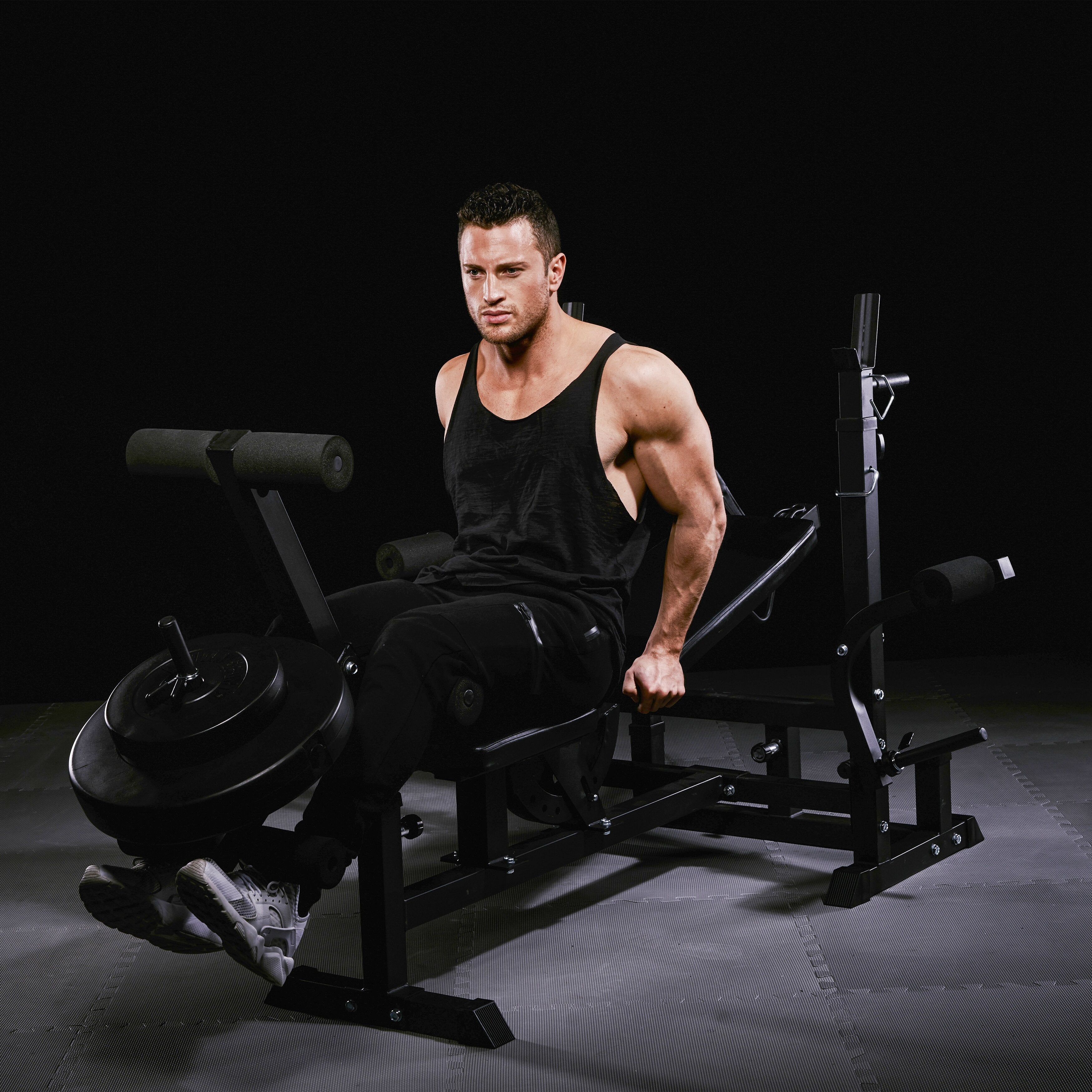 Reguleeritav tõstepink + 100 kg kangikomplekt, Black Edition