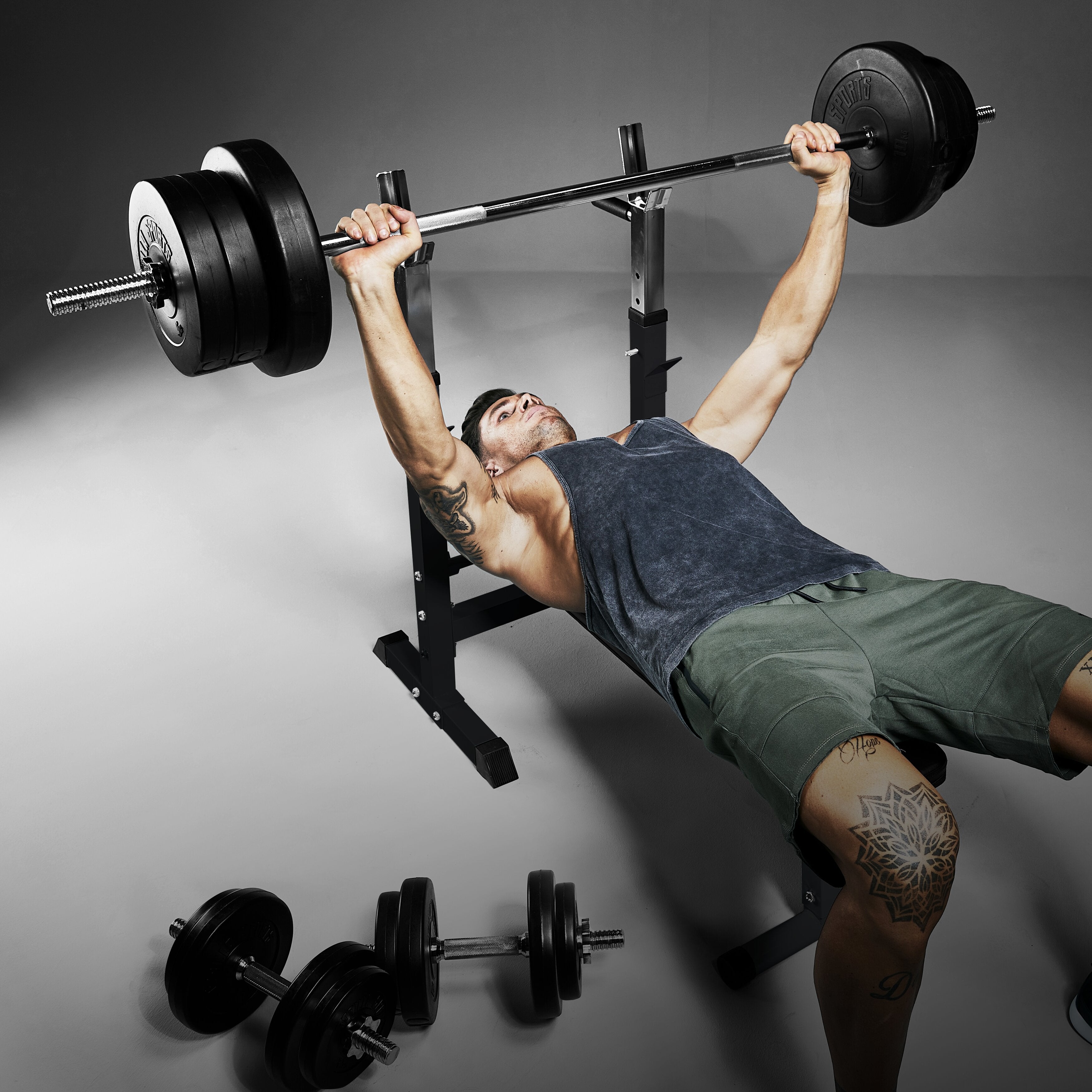 Reguleeritav tõstepink + 70 kg kangikomplekt