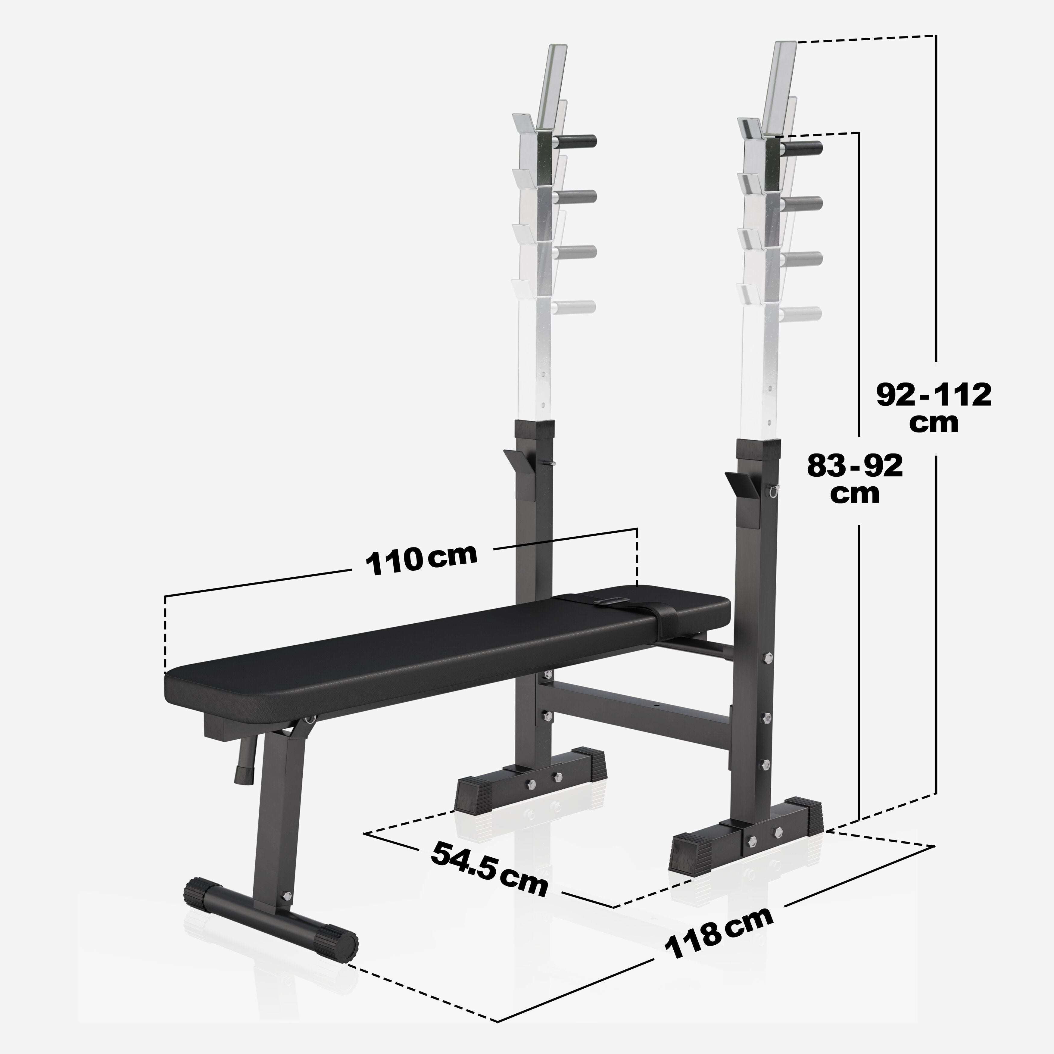 Reguleeritav tõstepink + 70 kg kangikomplekt