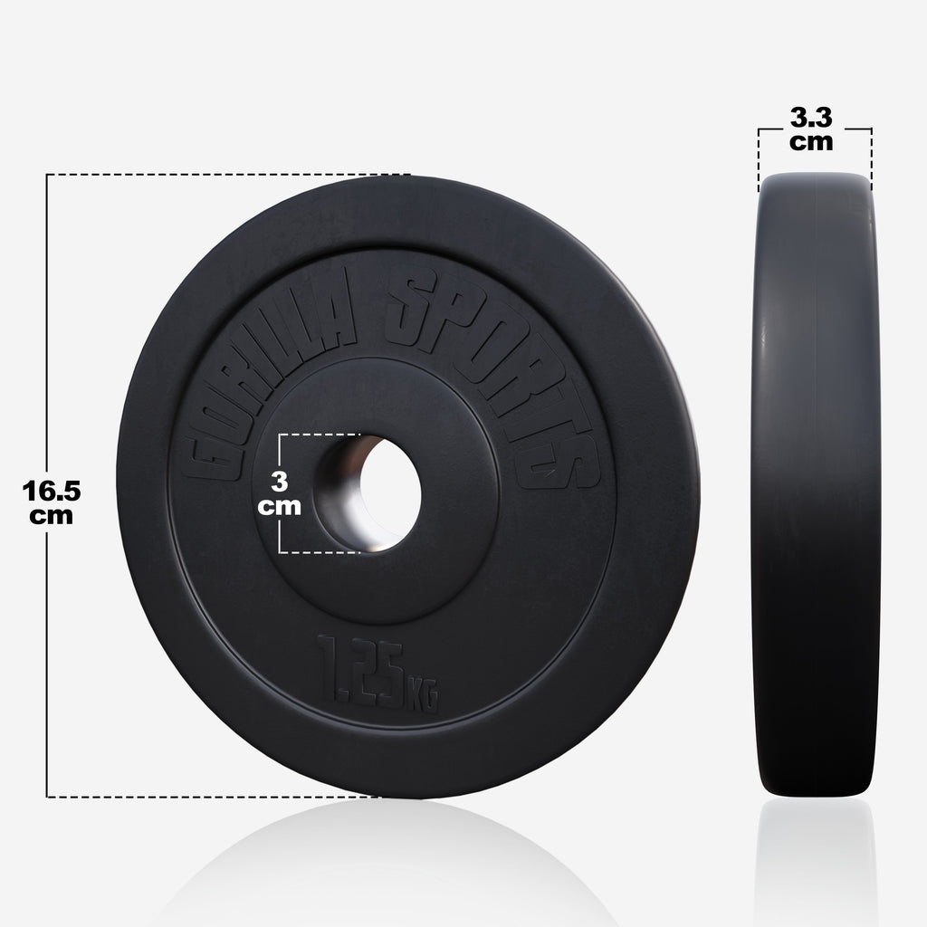 Vinüülkattega raskusketas 1,25 kg 30 mm