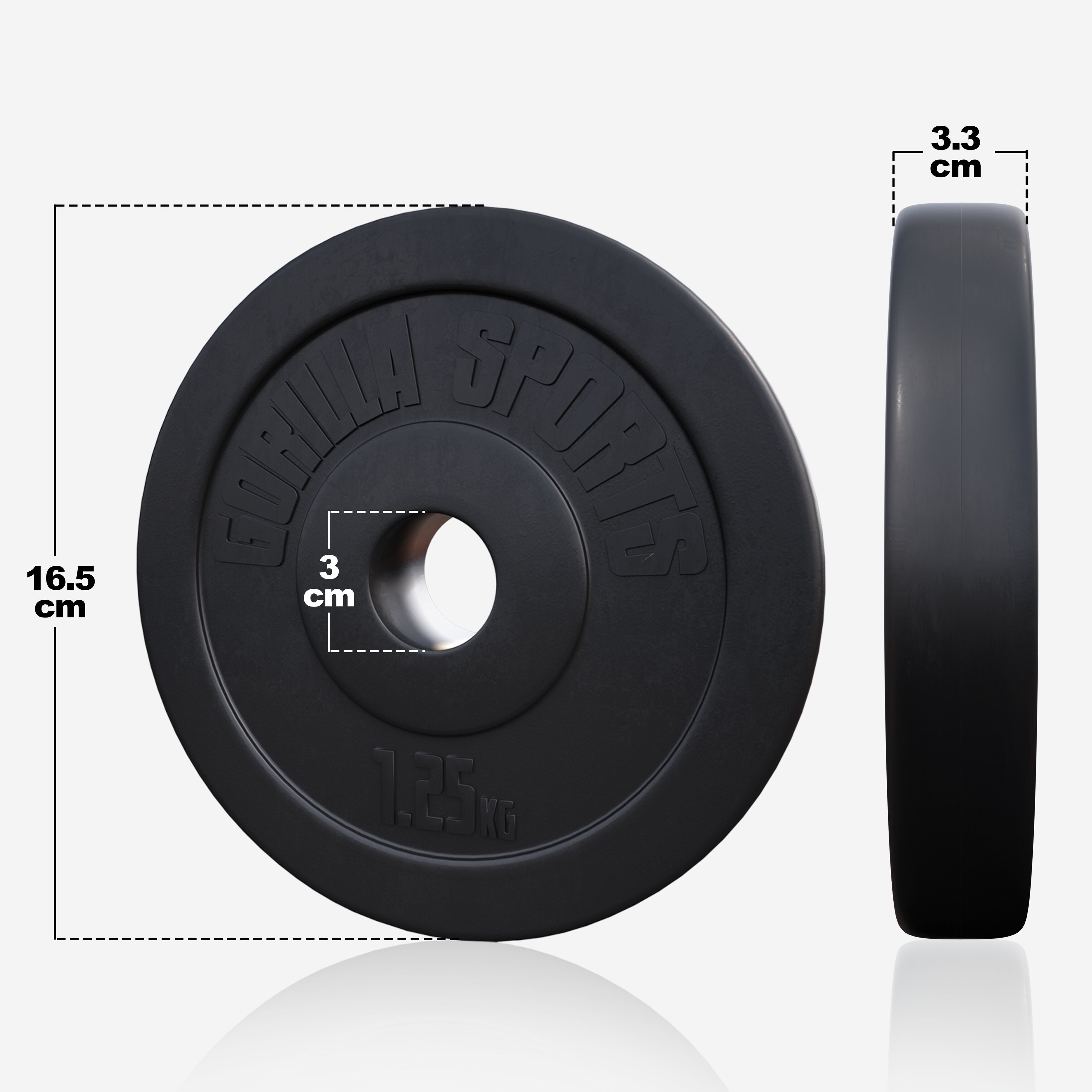 Vinüülkattega raskusketas 1,25 kg 30 mm