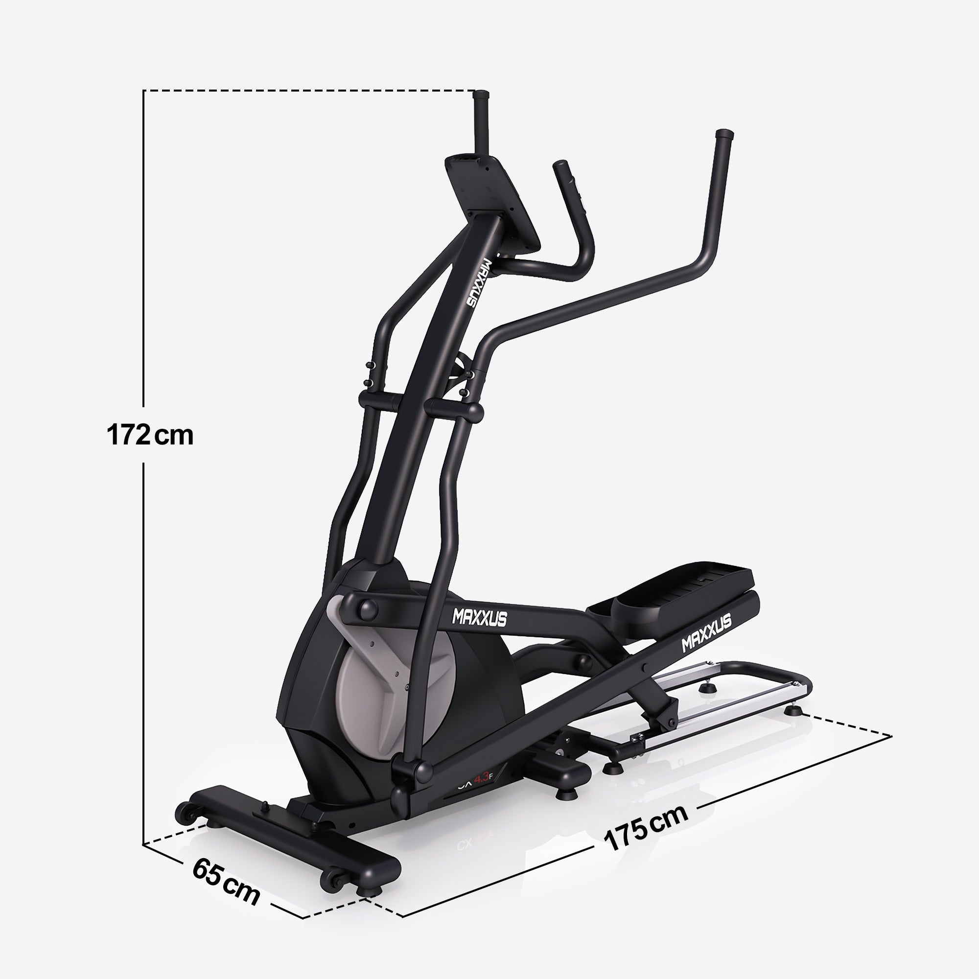 MAXXUS CX 4.3f, kokkupandav crosstrainer 51 cm sammupikkuse ja Bluetoothiga
