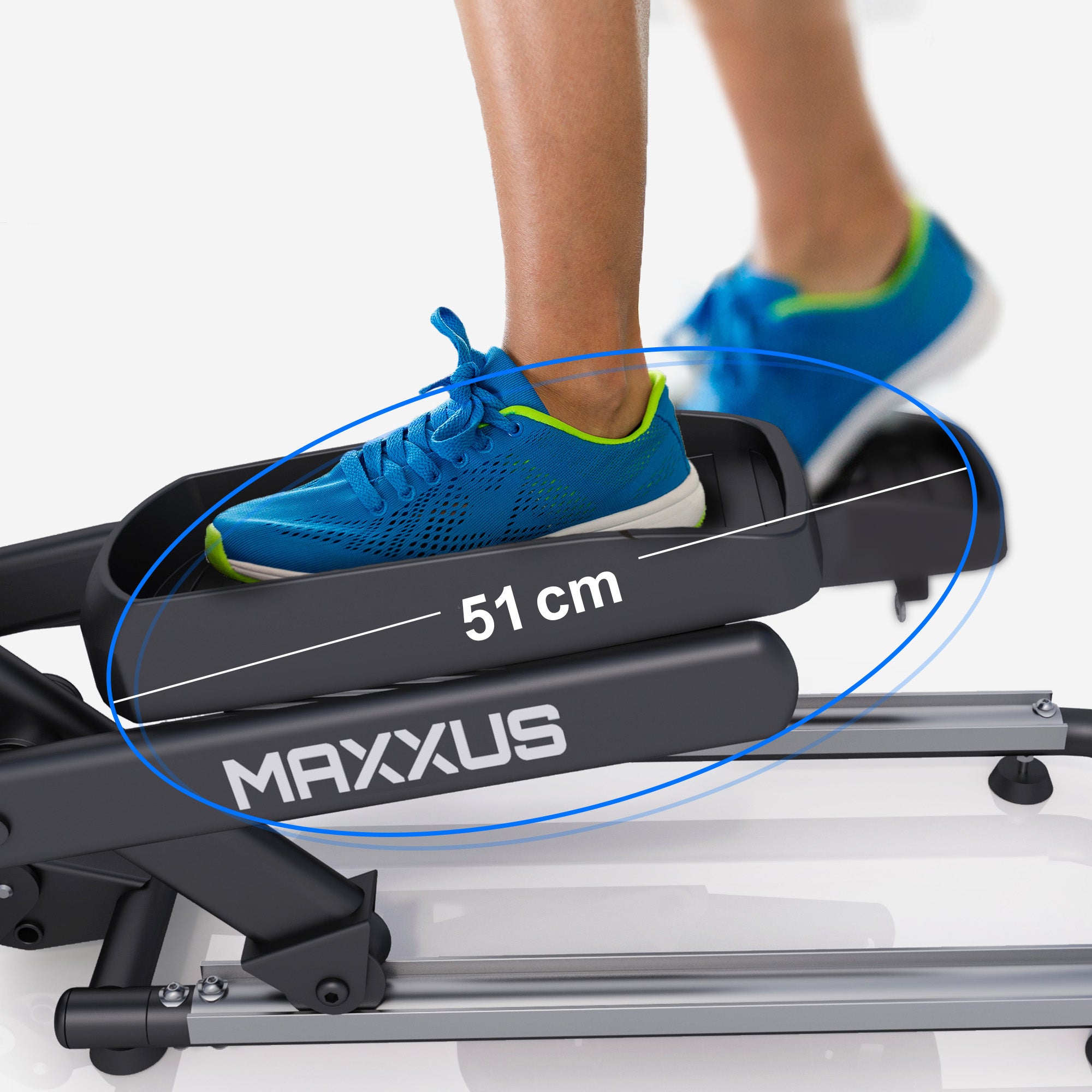 MAXXUS CX 4.3f, kokkupandav crosstrainer 51 cm sammupikkuse ja Bluetoothiga