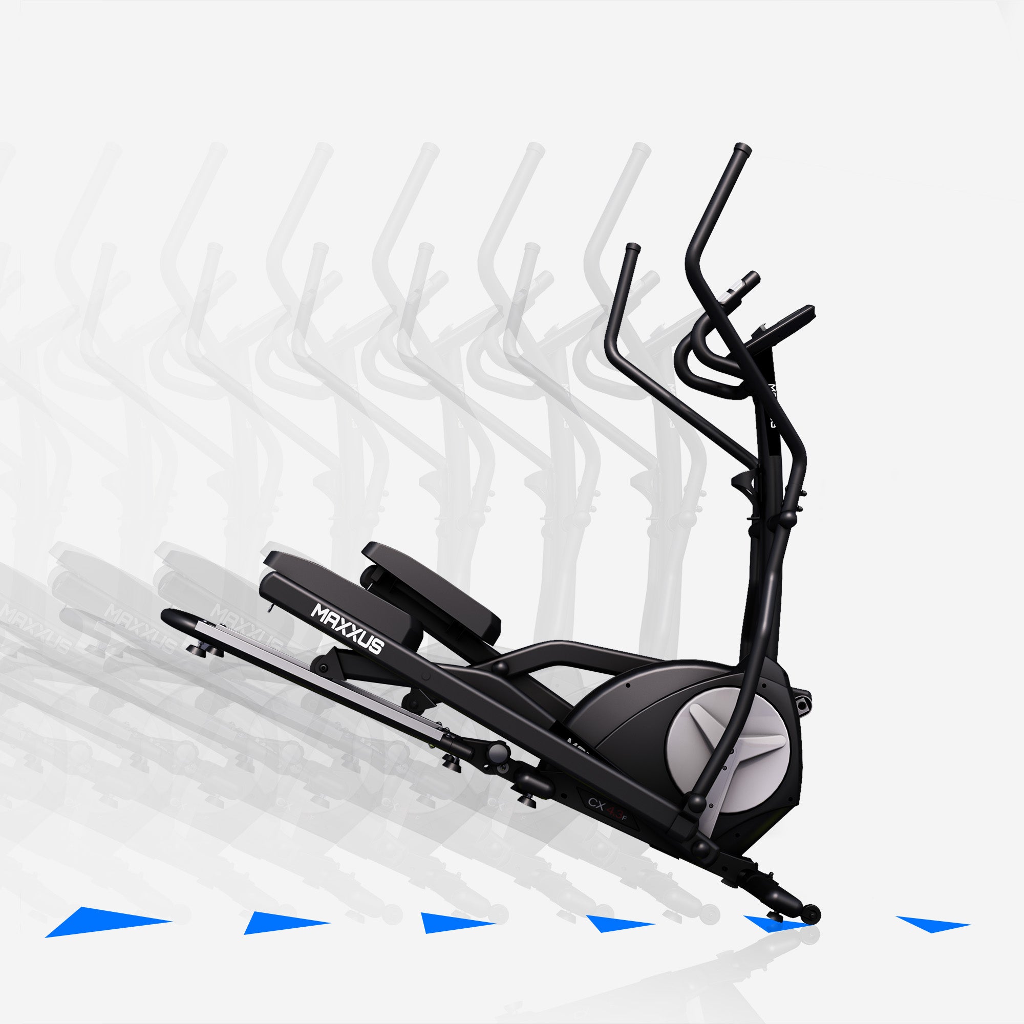 MAXXUS CX 4.3f, kokkupandav crosstrainer 51 cm sammupikkuse ja Bluetoothiga