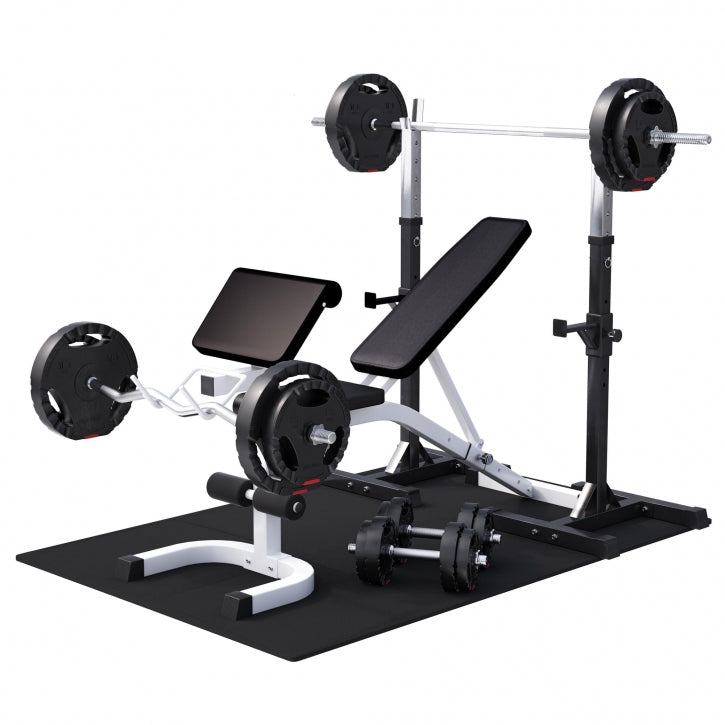 Reguleeritav jõutreeningupink + 100 kg kangikomplekt