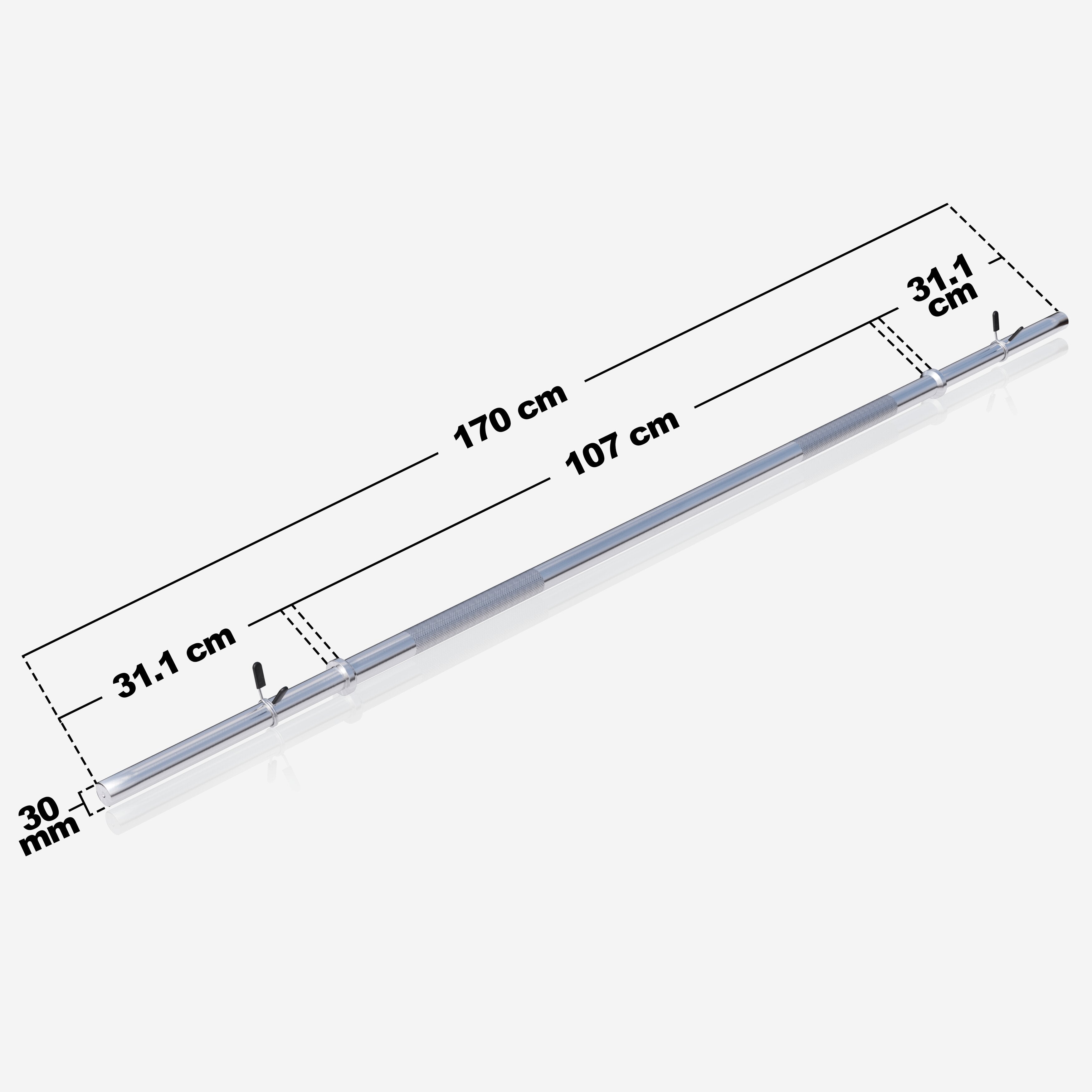 10 kg sirge kang 170 cm, vedrulukkudega, 30 mm