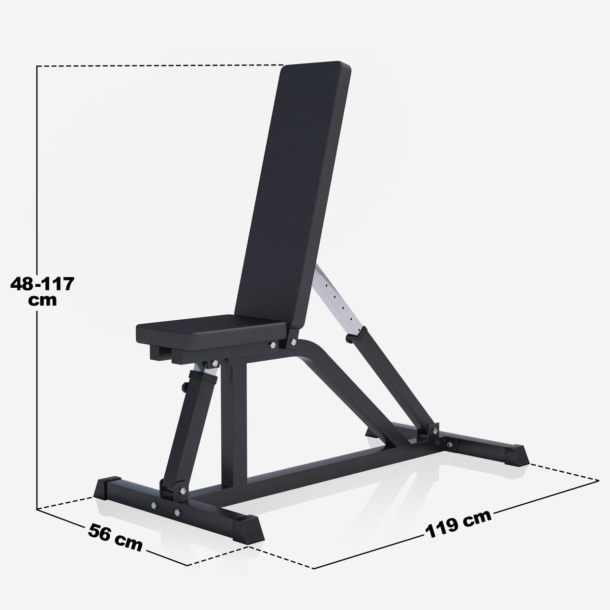 Reguleeritav kaldpink max 200 kg, Black Edition