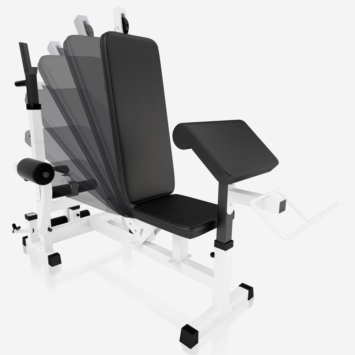 Reguleeritav multifunktsionaalne treeningpink max 280 kg, valge