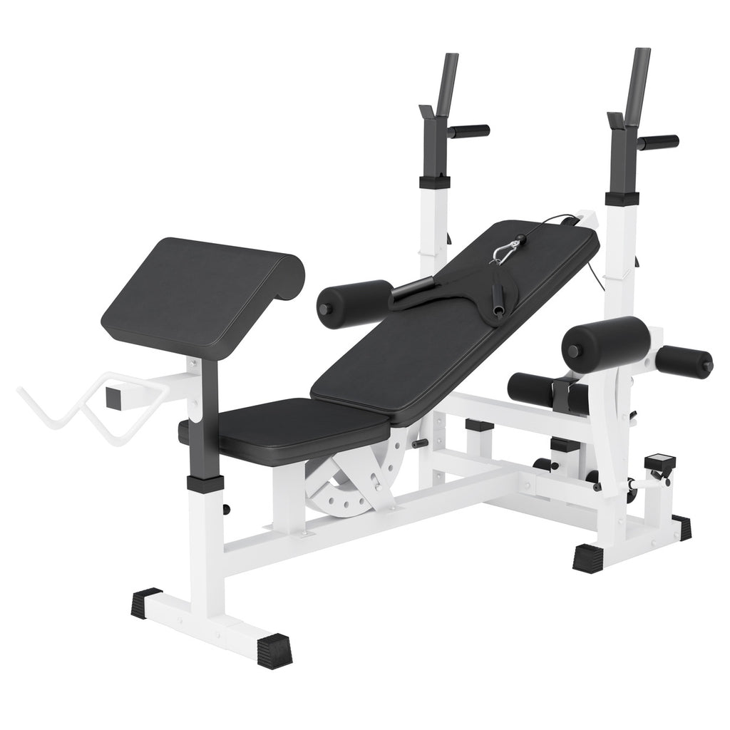 Reguleeritav multifunktsionaalne treeningpink max 280 kg, valge